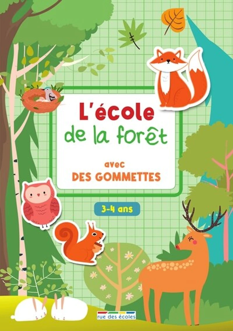 L' école de la forêt avec des gommettes: 3-4 ans