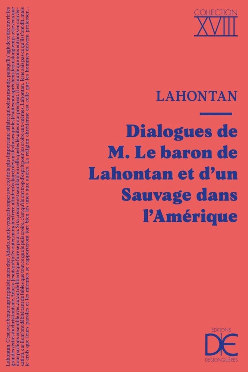 Dialogues de M. le baron Lahontan et d'un sauvage dans l'Amérique