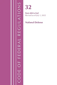 Code of Federal Regulations, Title 32 National Defense 800-End, Revised as July 1