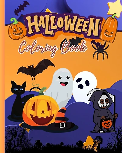 Halloween Coloring Book: Cute Halloween Coloring Pages for Kids, Easy Halloween Illustrations to Color