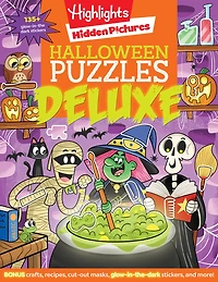 Halloween Puzzles Deluxe: Jumbo Halloween Gift for Kids with Seek and Find Puzzles, Over 600 Hidden Objects, 135 Glow-in-the-Dark Stickers, Recipes and Crafts
