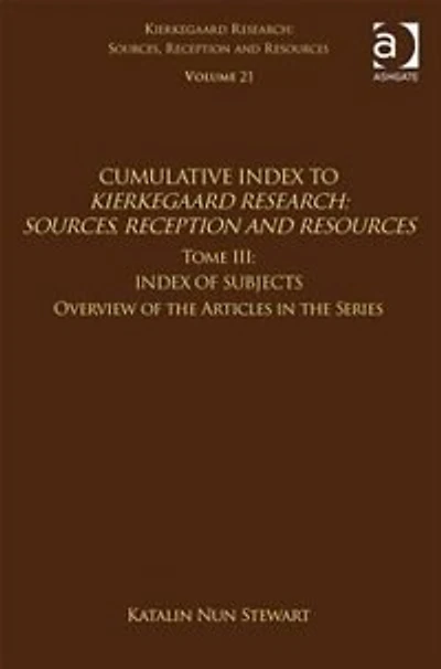 Volume 21, Tome III: Cumulative Index: Index of Subjects, Overview the Articles Series