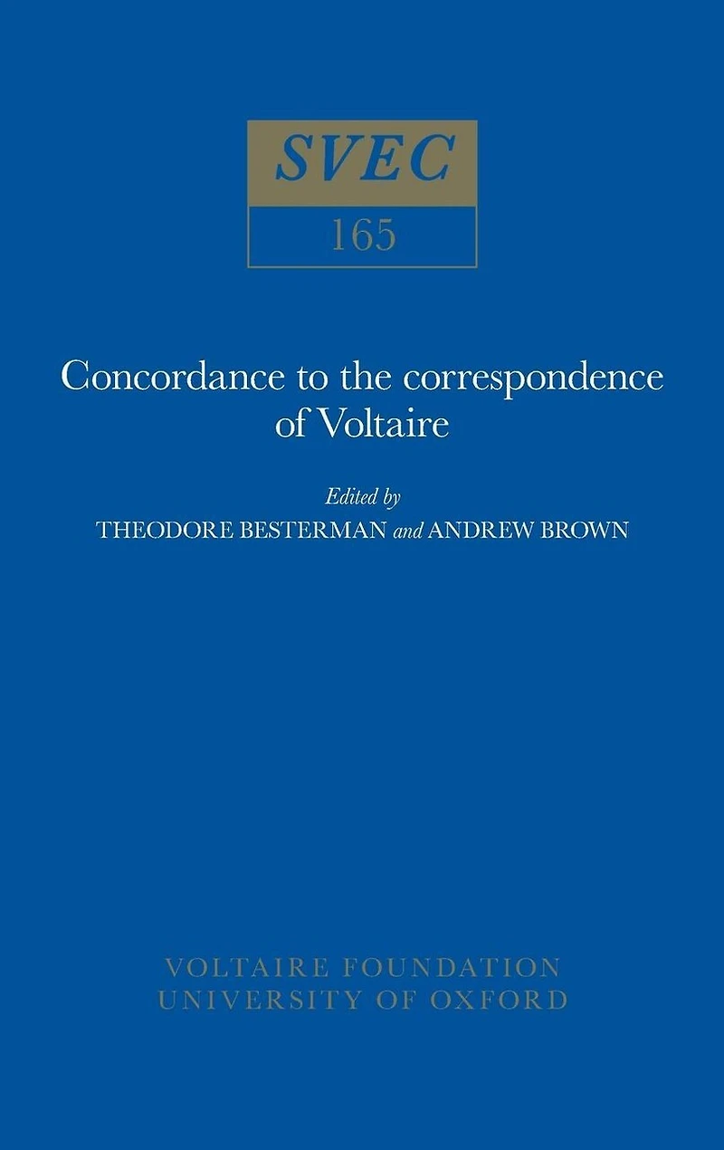 Concordance to the Correspondence of Voltaire