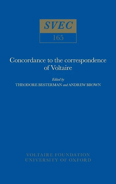Concordance to the Correspondence of Voltaire