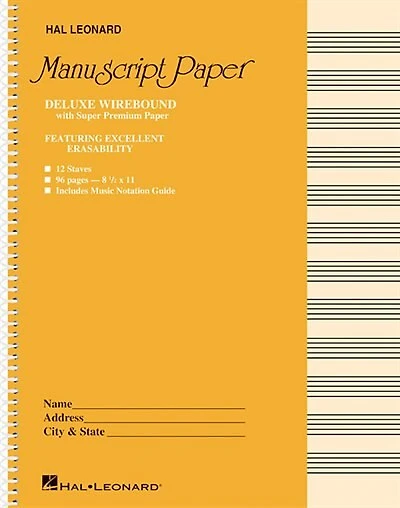 Deluxe Wirebound Super Premium Manuscript Paper (Gold Cover)