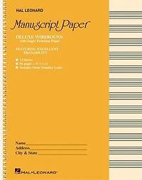 Deluxe Wirebound Super Premium Manuscript Paper (Gold Cover)