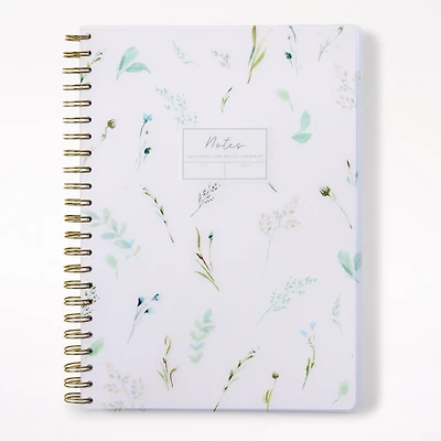 A4 Polypro Spiral All Over Floral Notebook