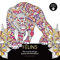 Félins : mon carnet de coloriages et pensées 100 % bonne humeur !