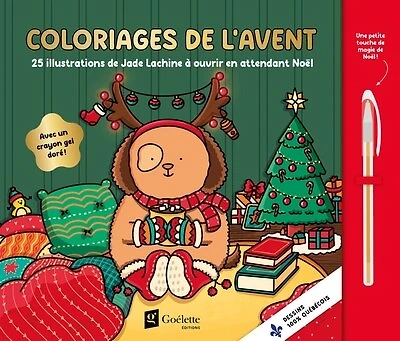 Coloriages de l'avent : 25 illustrations de Jade Lachine à ouvrir en attendant Noël