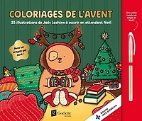 Coloriages de l'avent : 25 illustrations de Jade Lachine à ouvrir en attendant Noël