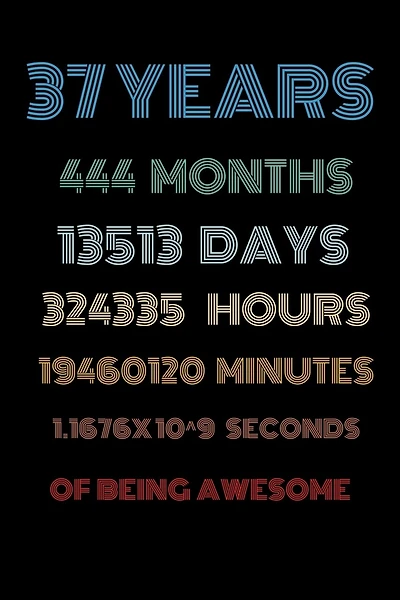 37 years of being awesome: Vintage Birthday gift for 37 years old / 37th birthday gifts for kids, men and women