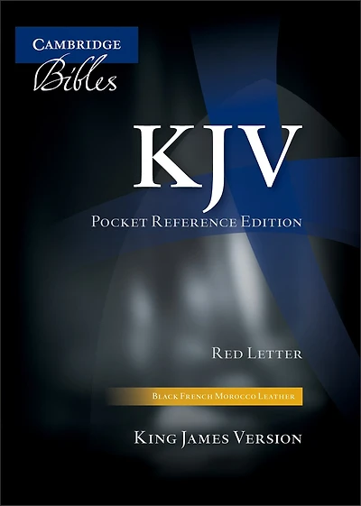 Kjv Pocket Reference Bible, Black French Morocco Leather, Thumb Index, Red-letter Text, Kj243:xri