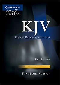 Kjv Pocket Reference Bible, Black French Morocco Leather, Thumb Index, Red-letter Text, Kj243:xri