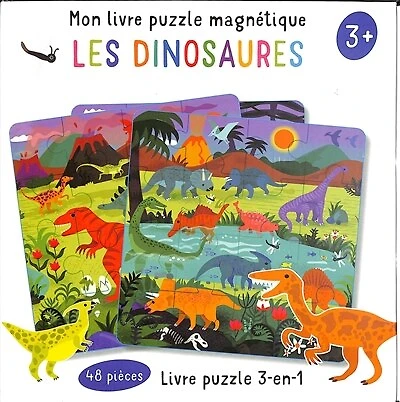 Les dinosaures: livre puzzle 3-en-1