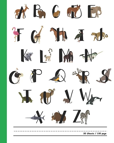 Zoo Animal A to Z Words for Kids: Practice Letter Alphabet Book, early learning, age 1-3, Easy, Funny, Cute, Practice, Activity, Game, Amazing, Fantastic