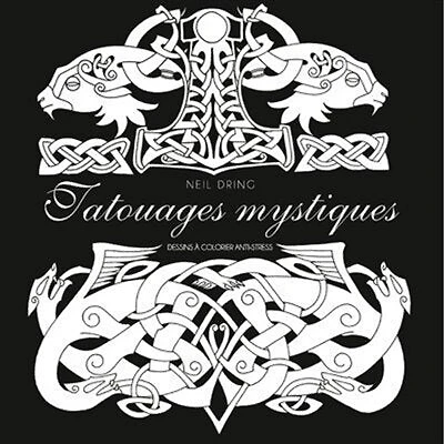 Tatouages mystiques: dessins à colorier anti-stress