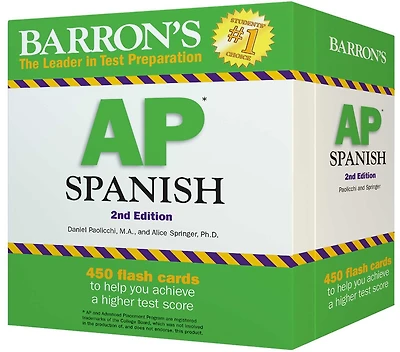 AP Spanish Flashcards, Second Edition: Up-to-Date Review and Practice + Sorting Ring for Custom Study