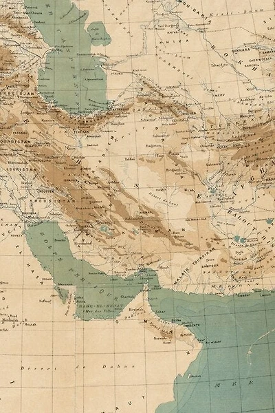 1883 Middle East Map - A Poetose Notebook / Journal / Diary (50 Pages/25 Sheets): A Poetose Notebook / Journal / Diary (50 Pages/25 Sheets)