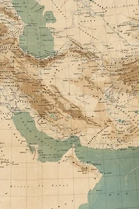 1883 Middle East Map - A Poetose Notebook / Journal / Diary (50 Pages/25 Sheets): A Poetose Notebook / Journal / Diary (50 Pages/25 Sheets)