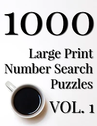 1000 Large Print Number Search Puzzles