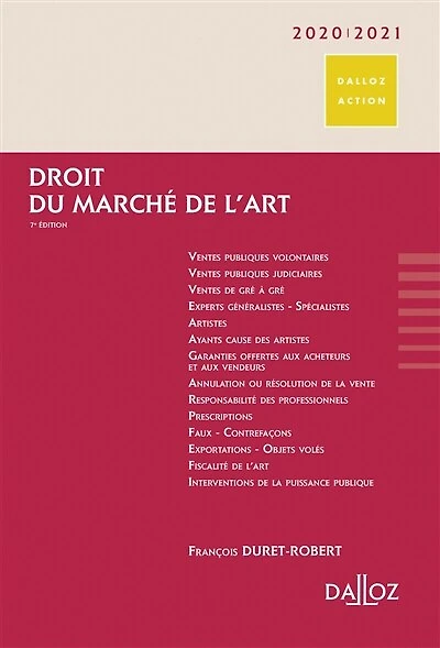 Droit du marché de l'art: 2020-2021