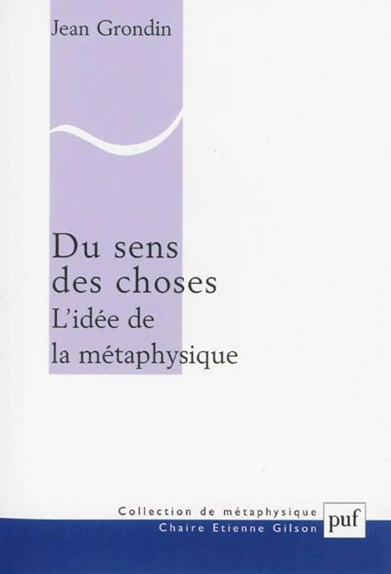 Du sens des choses: l'idée de la métaphysique