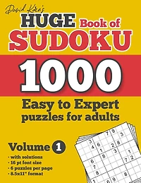 David Karn's Huge Book of Sudoku - 1000 Easy to Expert puzzles for adults, Volume 1