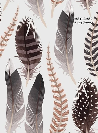2021-2022 Monthly Planner: Large Two Year Planner (feathers Hardcover)