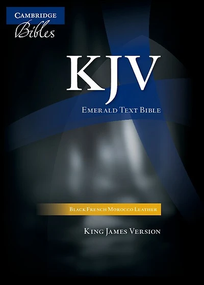 Kjv Emerald Text Bible, Black French Morocco Leather, Kj533:t