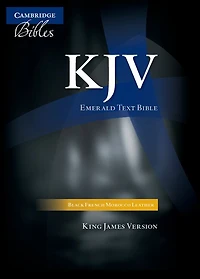 Kjv Emerald Text Bible, Black French Morocco Leather, Kj533:t