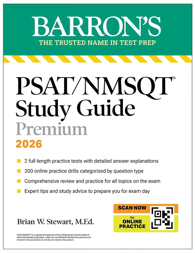 PSAT/NMSQT Premium Study Guide, 2027: 2 Practice Tests + Comprehensive Review 200 Online Drills