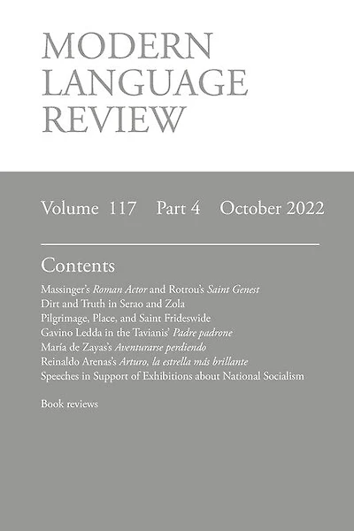 Modern Language Review (117: 4) October 2022