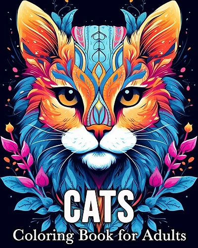 Cats Coloring Book for Adults: 50 Cute Images for Stress Relief and Relaxation