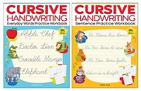 Cursive Handwriting - Everyday Letters and Sentences : Level 2 Practice Workbooks For Children (Set of 2 Books)