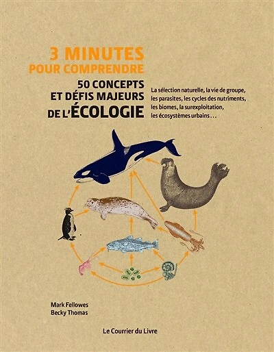 3 minutes pour comprendre 50 concepts et défis majeurs de l'écologie: la sélection naturelle, la vie de groupe, les parasites, les cycles des nutriments, les biomes, la surexploitation, les écosystèmes urbains...
