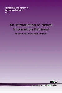 An Introduction to Neural Information Retrieval