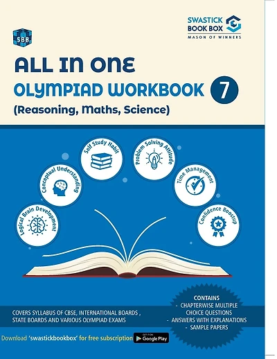 All in One Olympiad Workbook for Reasoning, Math, Science - Class 7