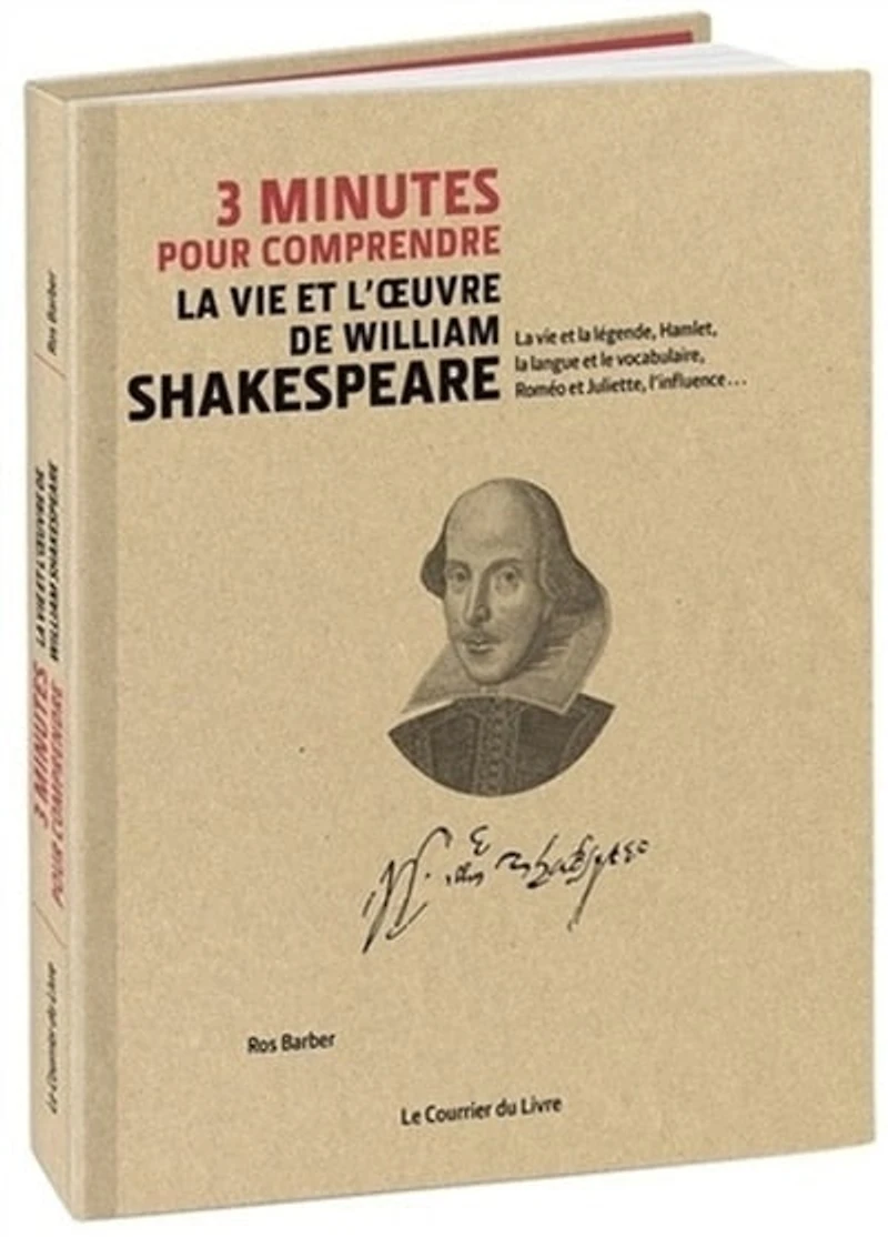 3 minutes pour comprendre la vie et l'oeuvre de William Shakespeare: la vie et la légende, Hamlet, la langue et le vocabulaire, Roméo et Juliette, l'influence...