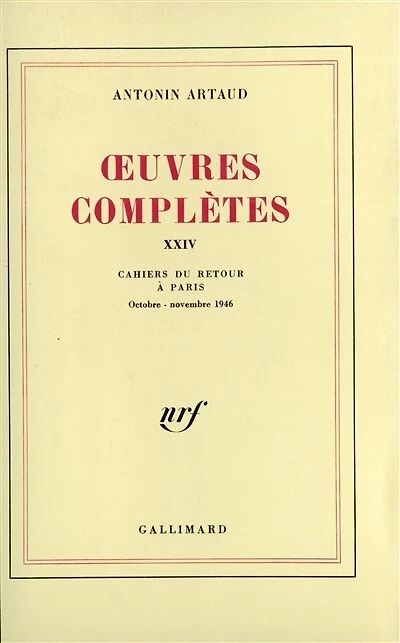 Cahiers du retour à Paris: octobre-novembre 1946