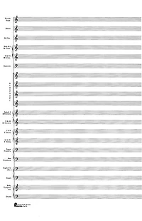 23. Score Pad: 20-stave (Concert Band): Passantino Manuscript Paper