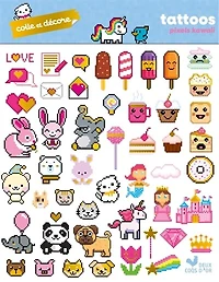 Colle et décore: Tattoos pixels kawaii