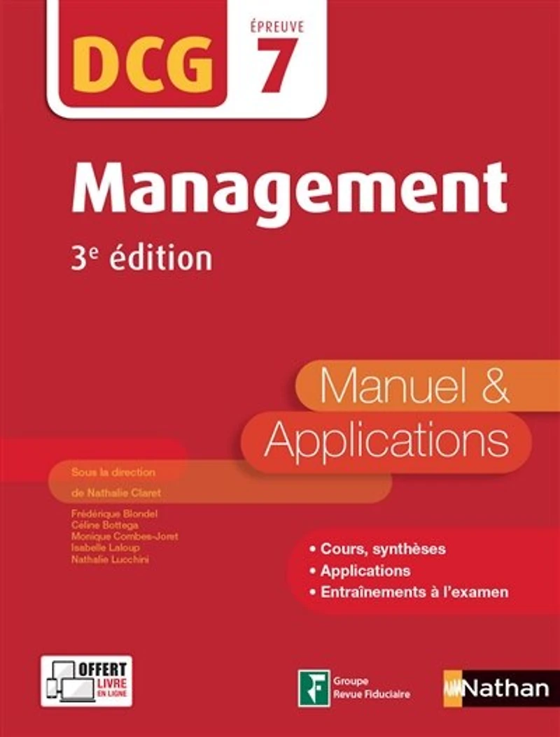 Management, DCG épreuve 7: manuel & applications