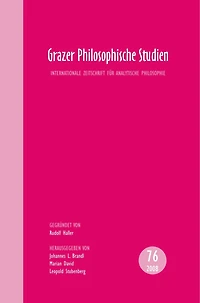 Grazer Philosophische Studien: Internationale Zeitschrift für Analytische Philosophie