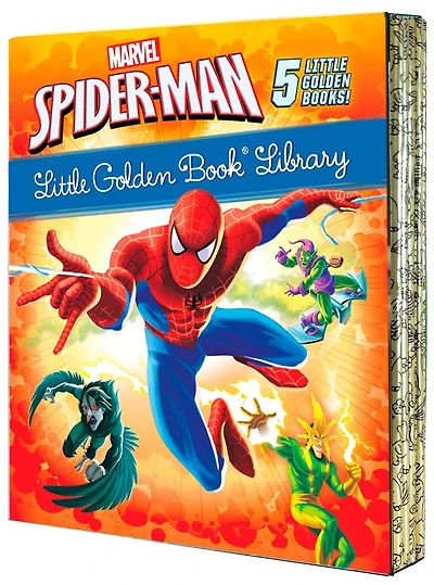 Spider-Man Little Golden Book Library (Marvel): Spider-Man!; Trapped by the Green Goblin; The Big Freeze!; High Voltage!; Night of the Vulture!