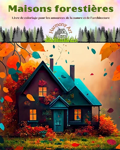 Maisons forestières Livre de coloriage pour les amoureux de la nature et de l'architecture Designs créatifs: Des bâtiments uniques nichés dans des forêts magnifiques