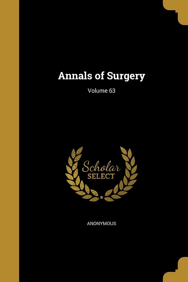 Annals of Surgery; Volume