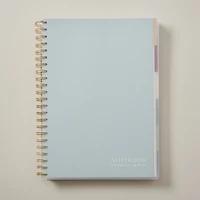 A4 6-tab Spiral Notebook, Light Blue