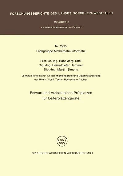 Entwurf und Aufbau eines Prüfplatzes für Leiterplattengeräte