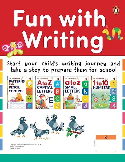 Fun with Writing (Pack of 4 Books): A set of 4 Activity Books for PreSchool Kids, Toddlers | | Book for 3+  [Penguin Early Learning Series]