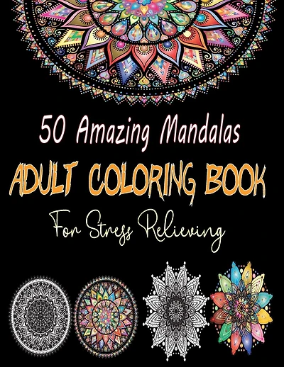 50 Amazing Mandalas Adult coloring Book For Stress Relieving
